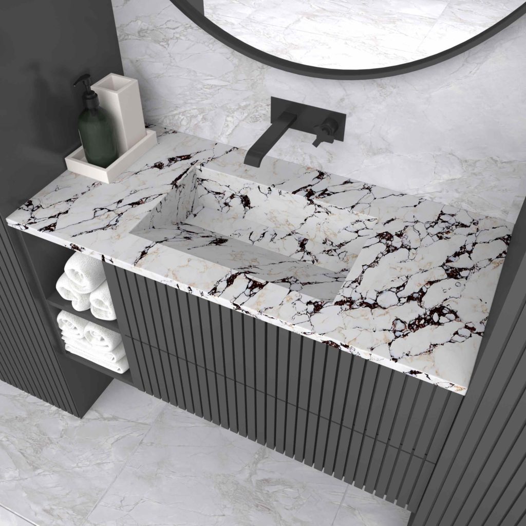 Kniven_100cm 2cm Single bowl_Calcatta viola