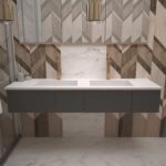 Kniven_160cm 2 cm Double bowl_Miami White