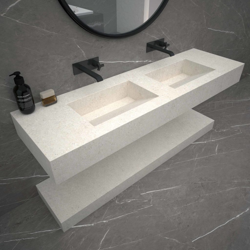 Kniven_160cmX15cm Single bowl_Spring White 02