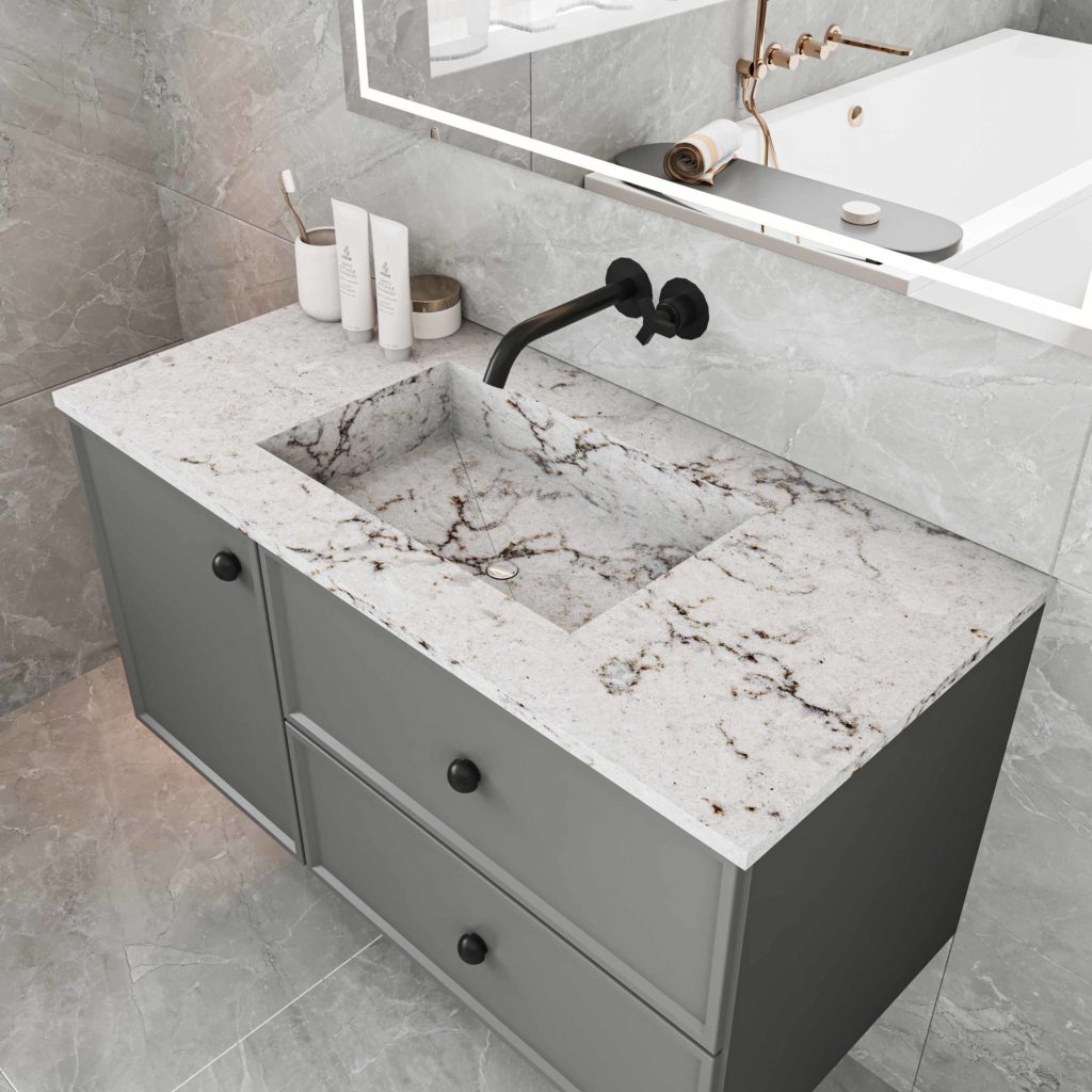 Monin_100cm 2cm Single bowl_Monin_Bianco Carrina