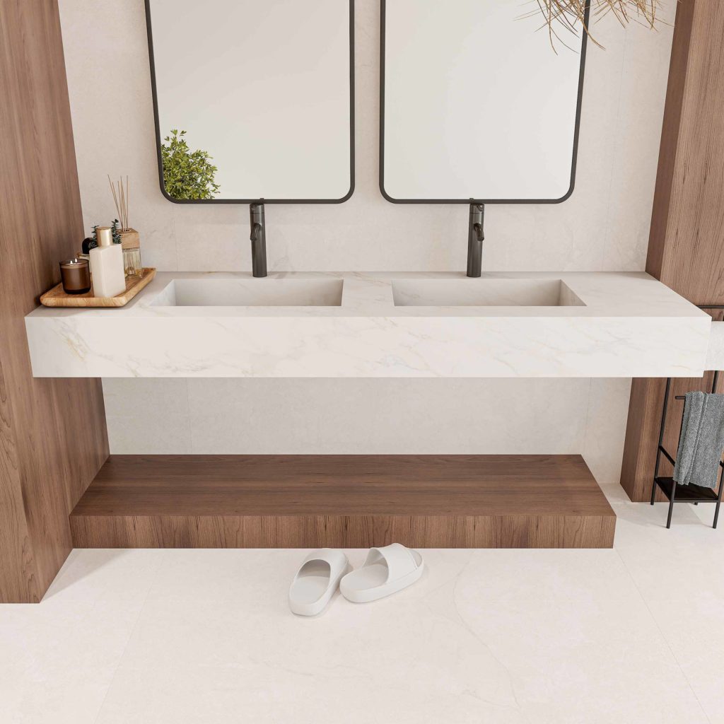 Monin_160cm 15cm Double bowl_Monin_Carrara Gold