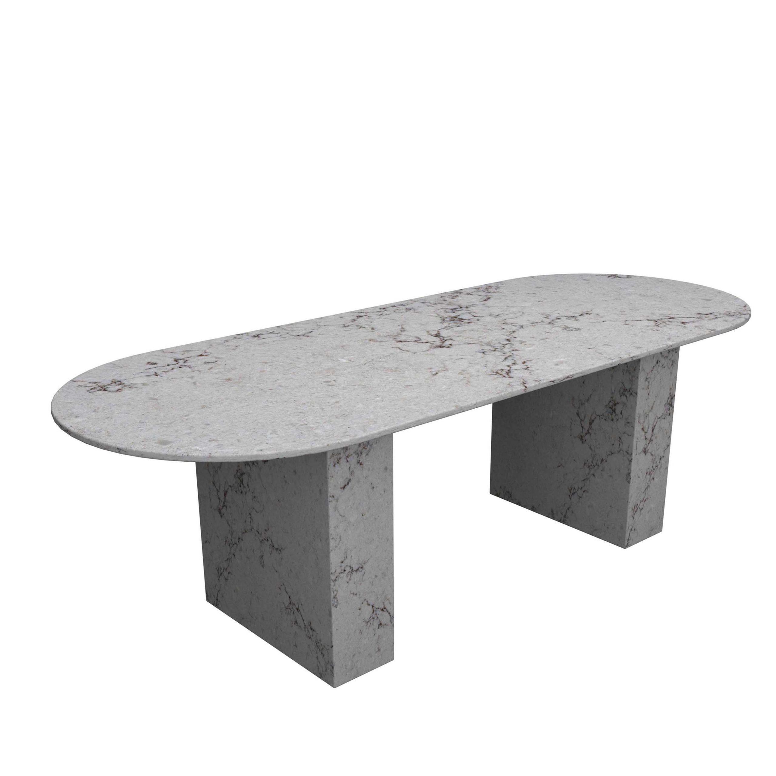 Bianco carrina Oval dinning table Bianco carrina Oval dinning table scaled