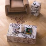 calacatta viola plinth coffee table