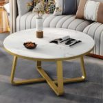 Sofabord rund i kvartskompositt